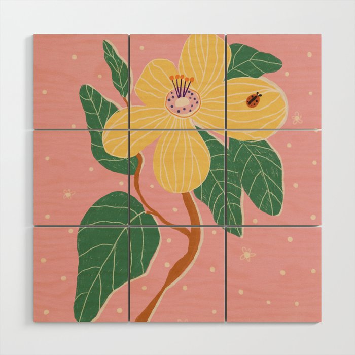 Magnolia pink Wood Wall Art Gallery Image 1