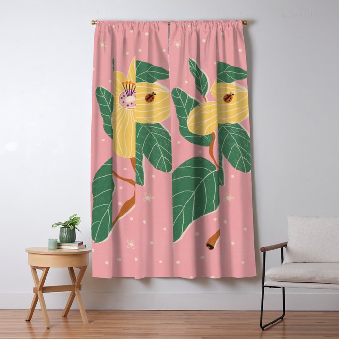 Magnolia pink Window Curtain Gallery Image 5