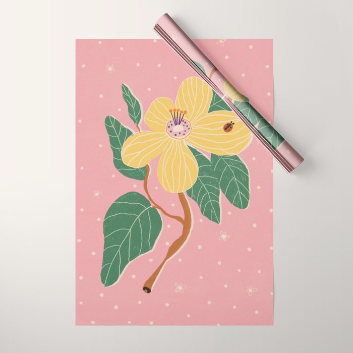 Magnolia pink Wrapping Paper Gallery Image 1