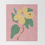 Magnolia pink Throw Blanket Gallery Image 2
