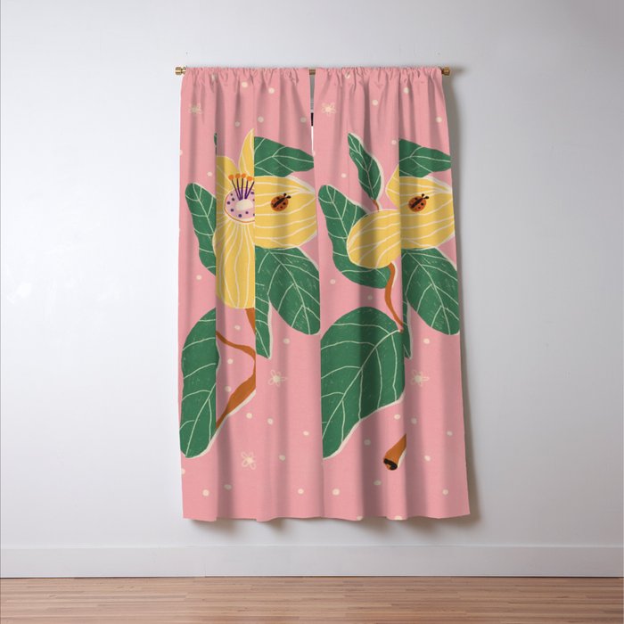 Magnolia pink Window Curtain Gallery Image 3
