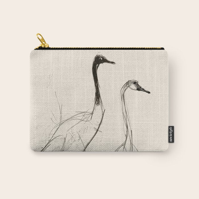 Two Geese - Minimalist Drawing Carry All Pouch Gallery Image 1