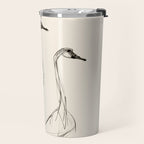 Two Geese - Minimalist Drawing Travel Mug Gallery Image 2