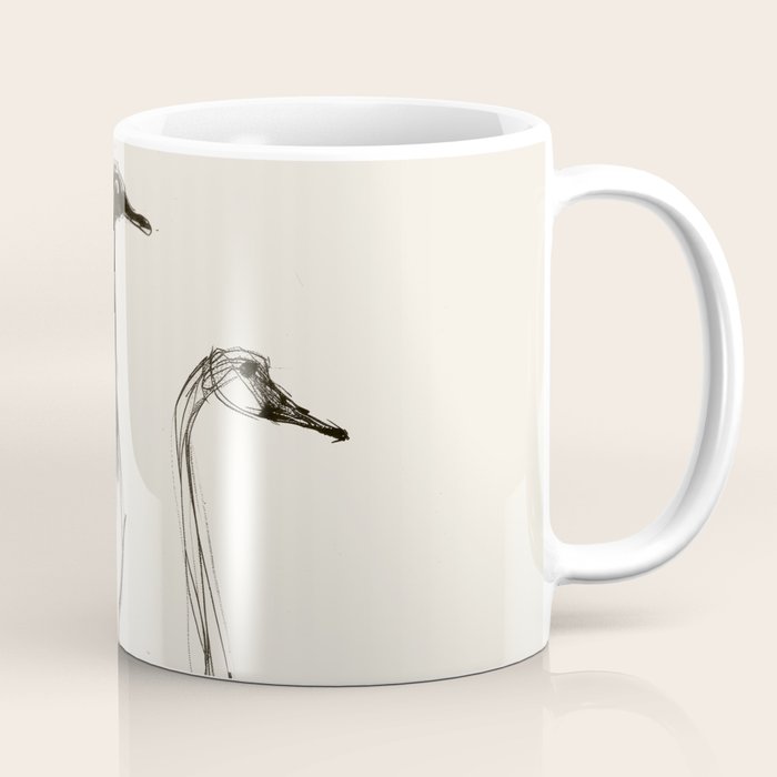 Two Geese - Minimalist Drawing Coffee Mug Gallery Image 1