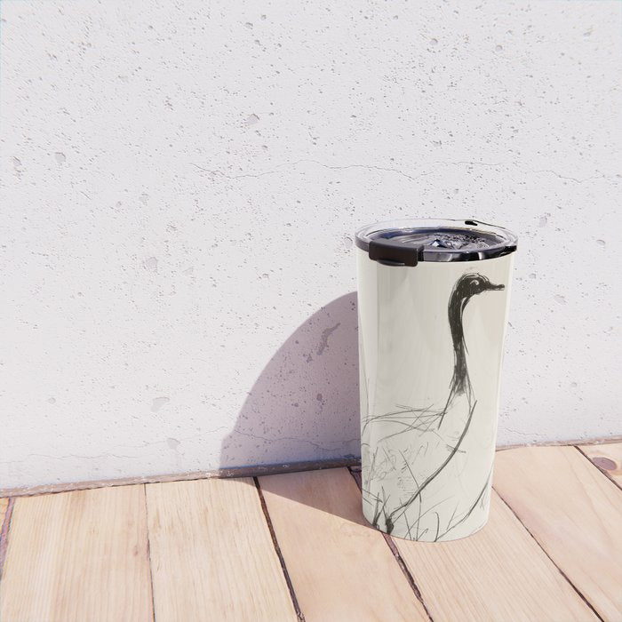 Two Geese - Minimalist Drawing Travel Mug Gallery Image 4