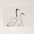 Two Geese - Minimalist Drawing Welcome Mat Gallery Image 1