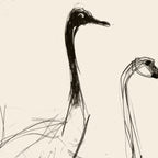 Two Geese - Minimalist Drawing Coffee Mug Gallery Image 2