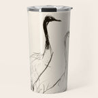 Two Geese - Minimalist Drawing Travel Mug Gallery Image 1