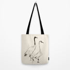 Two Geese - Minimalist Drawing Tote Bag Gallery Image 2