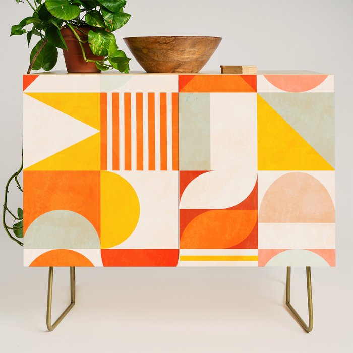 mid century geometry sunny 2 Credenza Gallery Image 1