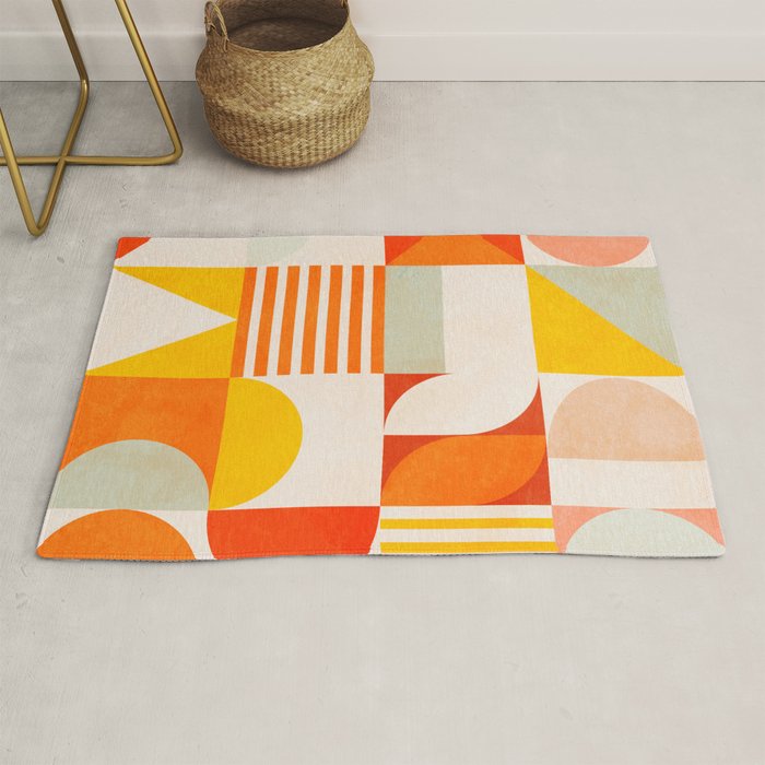 mid century geometry sunny 2 Rug Gallery Image 1