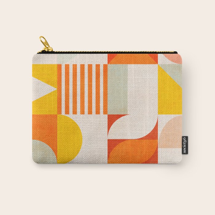 mid century geometry sunny 2 Carry All Pouch Gallery Image 1