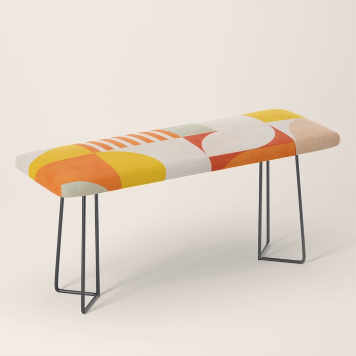 mid century geometry sunny 2 Bench Gallery Image 1