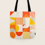 mid century geometry sunny 2 Tote Bag Gallery Image 1