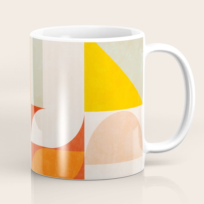 mid century geometry sunny 2 Coffee Mug Gallery Image 1