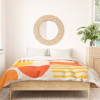 mid century geometry sunny 2 Duvet Cover Gallery Image 3