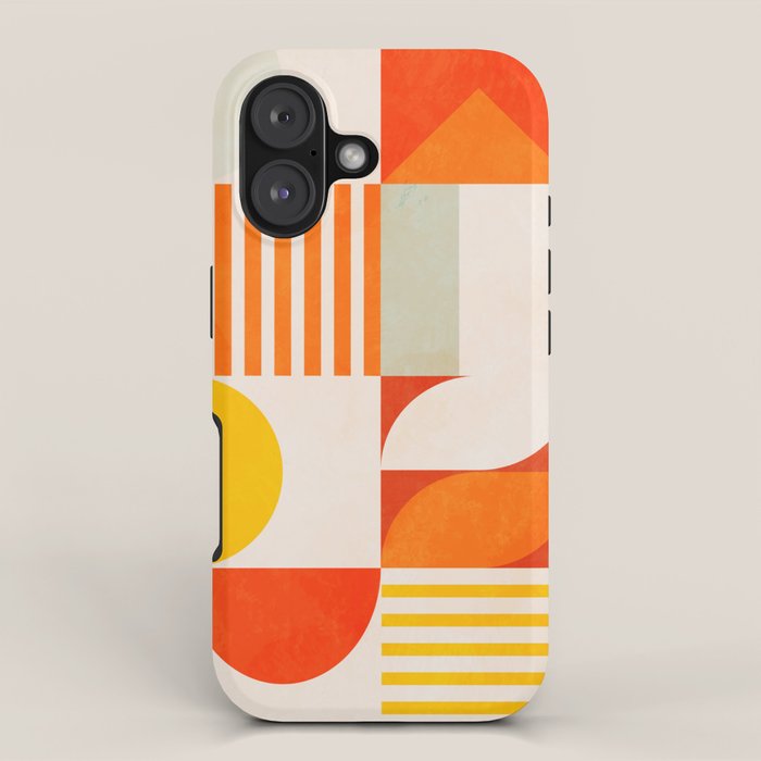 mid century geometry sunny 2 iPhone Case Gallery Image 1