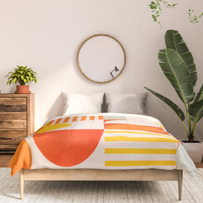 mid century geometry sunny 2 Comforter Gallery Image 3
