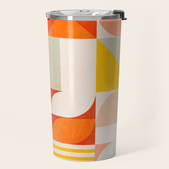 mid century geometry sunny 2 Travel Mug Gallery Image 2
