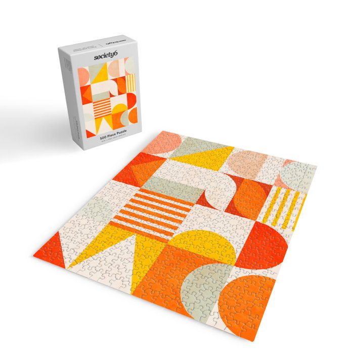 mid century geometry sunny 2 Jigsaw Puzzle Gallery Image 2