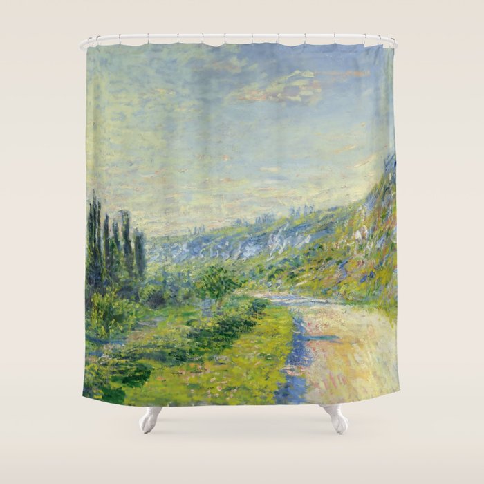 Claude Monet "The Road to Vétheuil" (1880) Shower Curtain Gallery Image 1