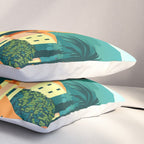 Romantic Italian Landscape Lake Como Colorful European Landscape Art Pillow Sham Gallery Image 3