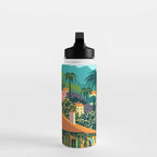 Romantic Italian Landscape Lake Como Colorful European Landscape Art Water Bottle Gallery Image 3
