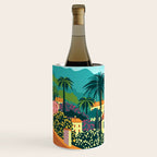 Romantic Italian Landscape Lake Como Colorful European Landscape Art Wine Chiller Gallery Image 2