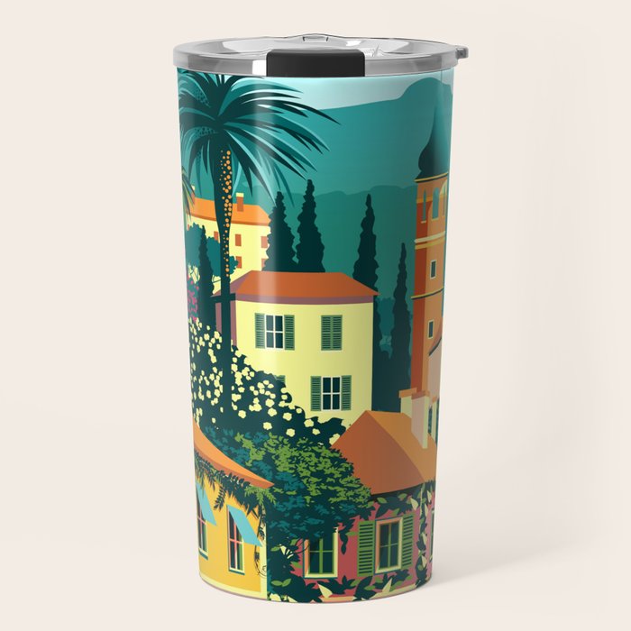 Romantic Italian Landscape Lake Como Colorful European Landscape Art Travel Mug Gallery Image 1