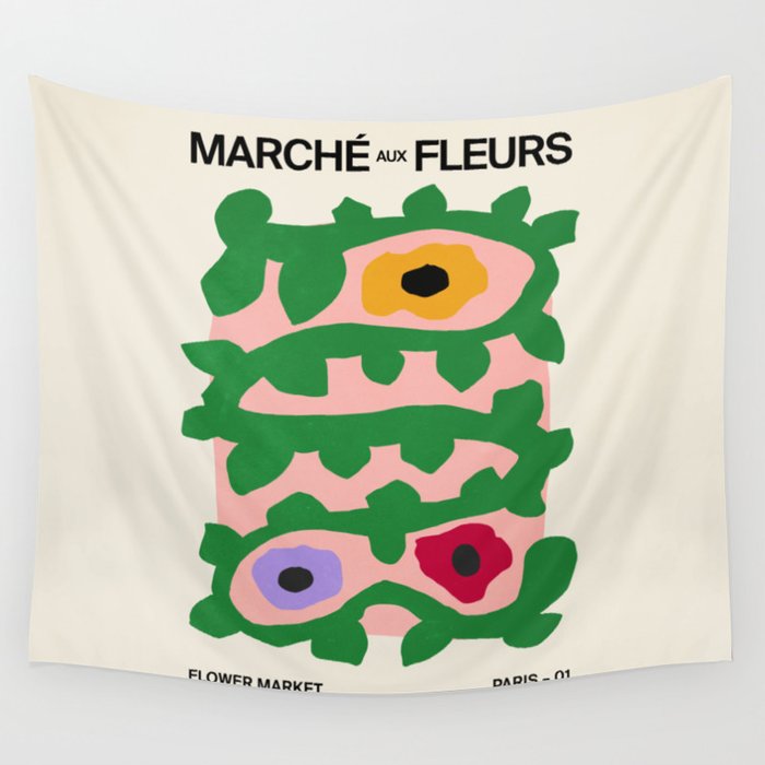 Flower Market I: Paris | Matisse Edition Wall Tapestry Gallery Image 4