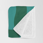 Money Green Wavy Blocks Throw Blanket Gallery Image 3