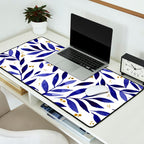 Pretty watercolor branches - blue and yellow Desk Mat Gallery Image 2