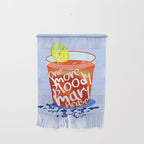 One More Bloody Mary Please, Cocktails Typography Happy Hour Alcohol, Weekend Drinks Beverages Summer Eclectic Lemon Painting Wall Hanging Gallery Image 1
