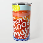 One More Bloody Mary Please, Cocktails Typography Happy Hour Alcohol, Weekend Drinks Beverages Summer Eclectic Lemon Painting Travel Mug Gallery Image 1