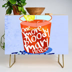 One More Bloody Mary Please, Cocktails Typography Happy Hour Alcohol, Weekend Drinks Beverages Summer Eclectic Lemon Painting Credenza Gallery Image 1