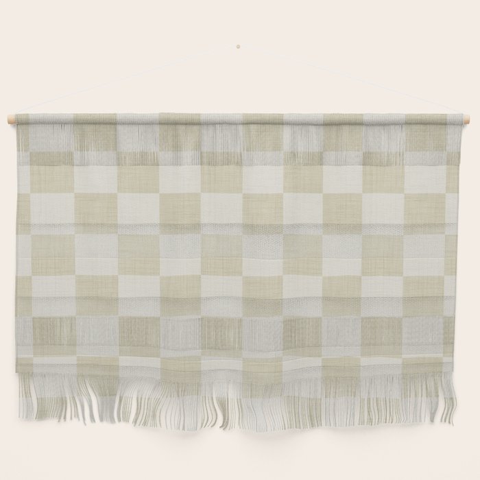 Linen Check Pattern - Mocha Brown Wall Hanging Gallery Image 1