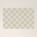 Linen Check Pattern - Mocha Brown Welcome Mat Gallery Image 1