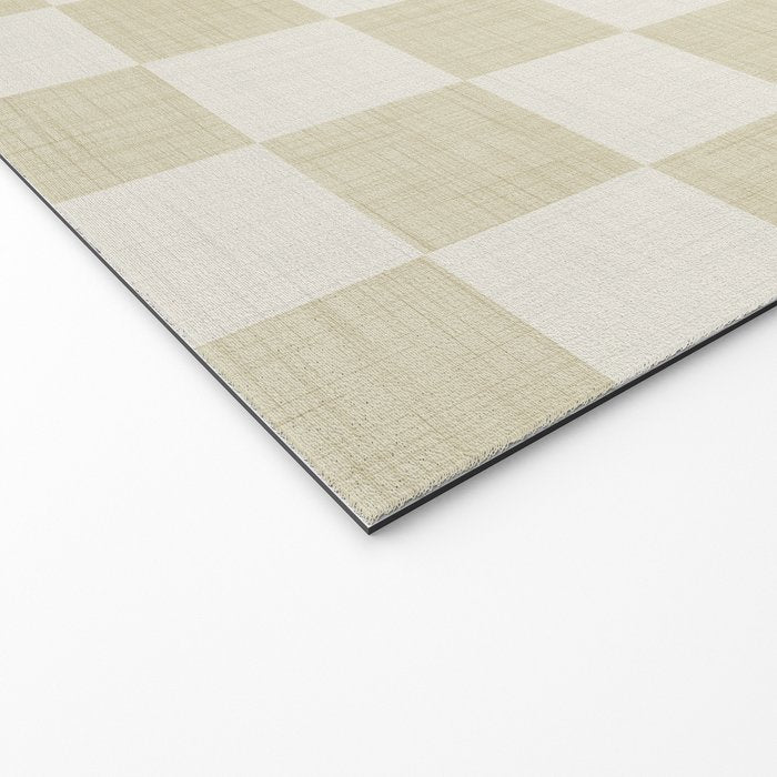 Linen Check Pattern - Mocha Brown Welcome Mat Gallery Image 2