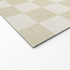 Linen Check Pattern - Mocha Brown Welcome Mat Gallery Image 2