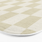 Linen Check Pattern - Mocha Brown Bath Mat Gallery Image 3