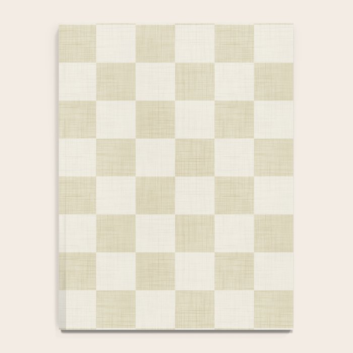 Linen Check Pattern - Mocha Brown Notebook Gallery Image 4