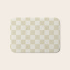 Linen Check Pattern - Mocha Brown Bath Mat Gallery Image 1