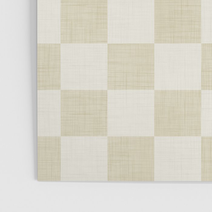 Linen Check Pattern - Mocha Brown Poster Gallery Image 3