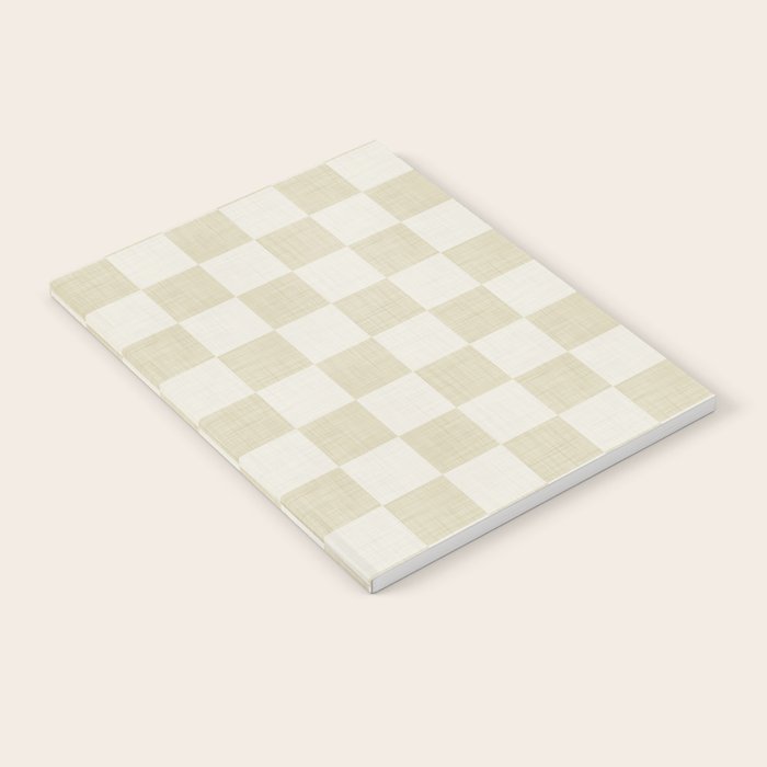 Linen Check Pattern - Mocha Brown Notebook Gallery Image 1