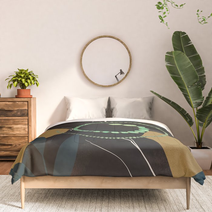 Abstract Art Tropical Girl Comforter Gallery Image 3