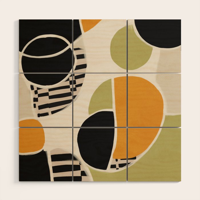 Stripes and Shapes III Wood Wall Art Gallery Image 1