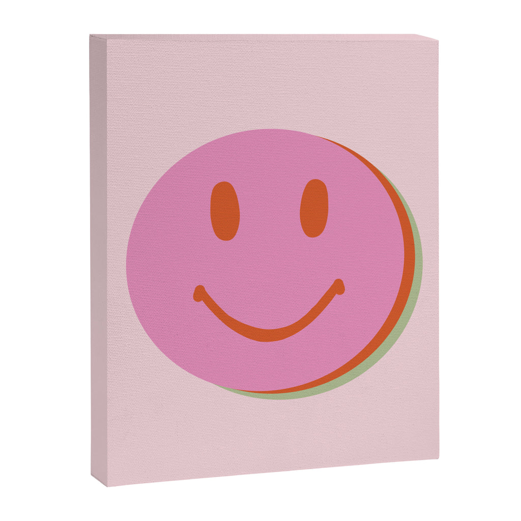 70s retro pink smiles pattern  Canvas Print Gallery Image 8