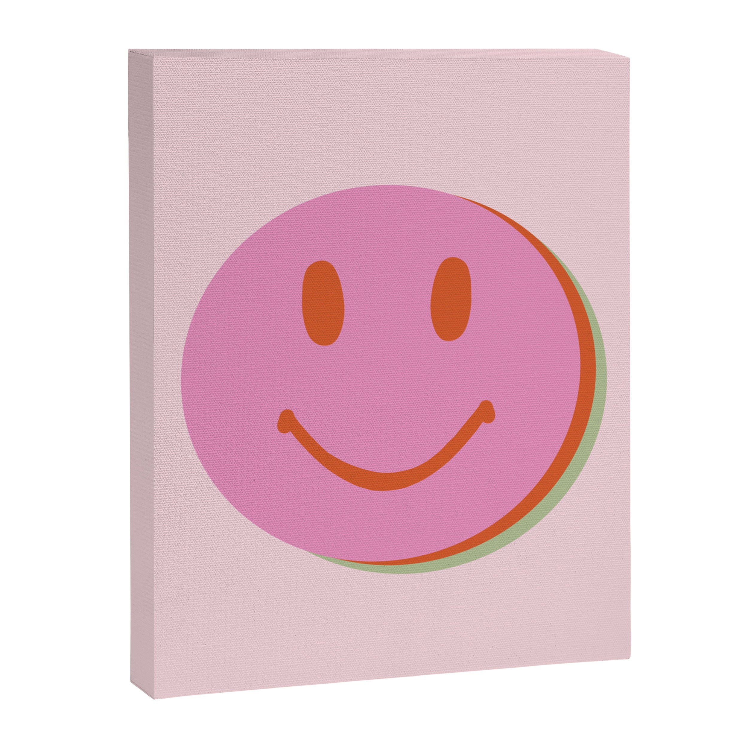 70s retro pink smiles pattern  Canvas Print Gallery Image 8