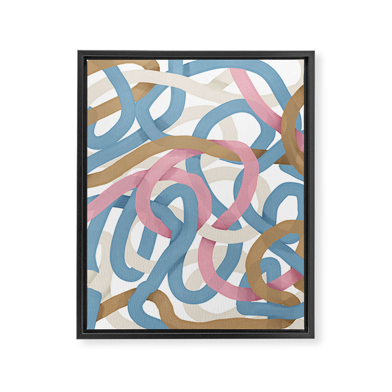 Abstract Brushstroke Tangle  Framed Canvas Print Gallery Image 8