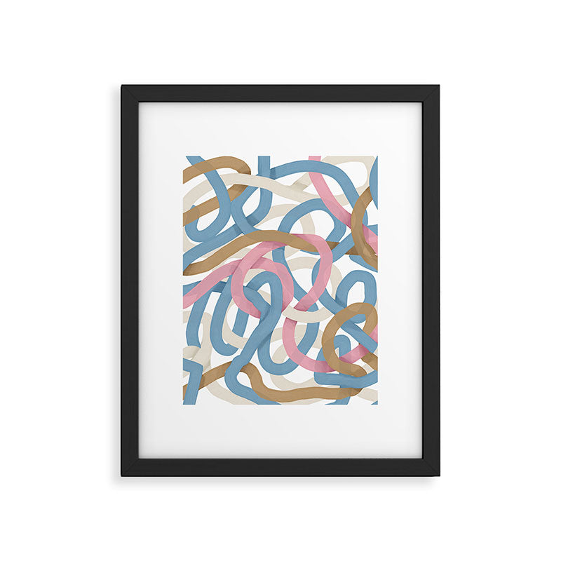Abstract Brushstroke Tangle  Framed Art Print Gallery Image 6